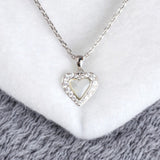 純銀925心形貝母項鍊