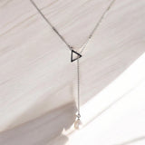 幾何珍珠純銀項鏈