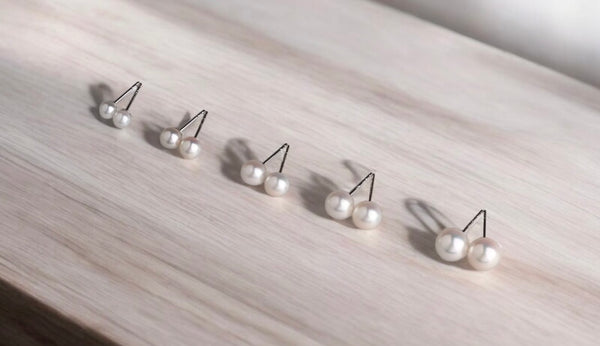 18K白金 8-8.5AAA級日本AKOYA 珍珠耳環