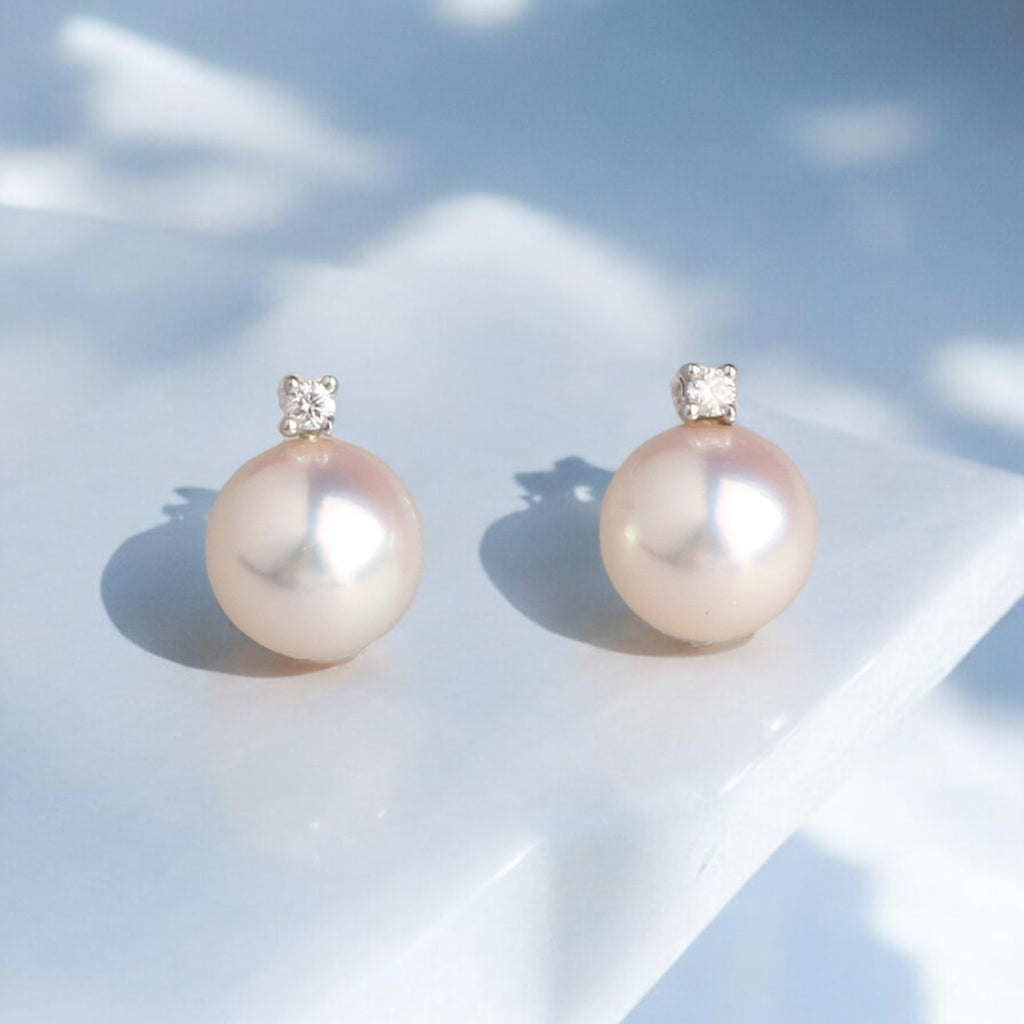 18K白金 日本8-8.5AKOYA 珍珠耳環 18K白金 日本8-8.5AKOYA 珍珠耳環