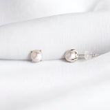 18K白金 7-7.5毫米日本AKOYA 珍珠耳環