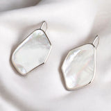 純銀925珍珠母貝耳環