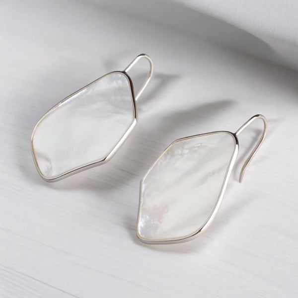 純銀925珍珠母貝耳環