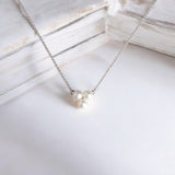 三顆珍珠純銀項鏈