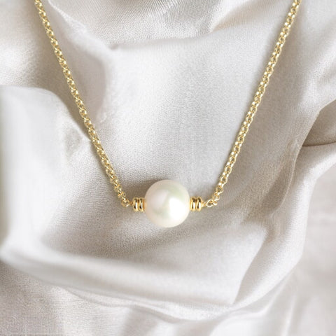 925珍珠電金頸鏈