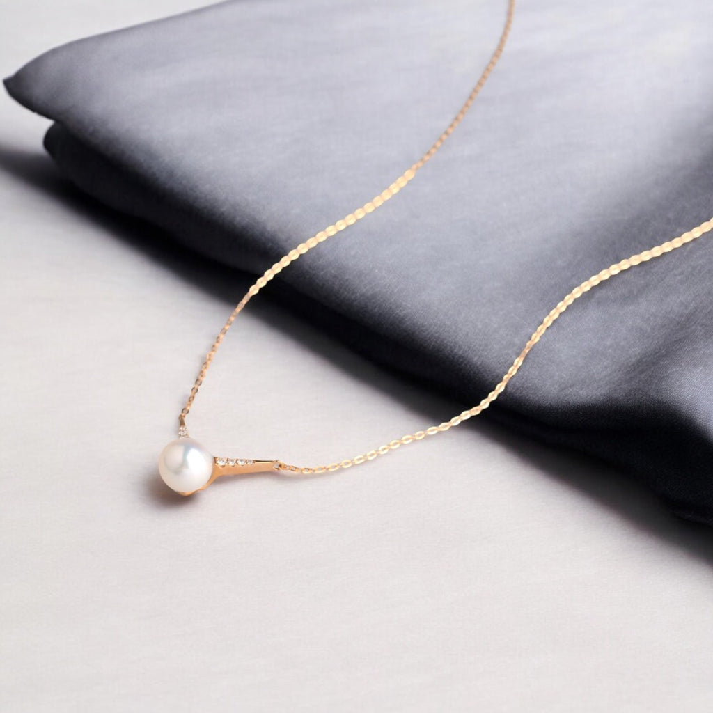 18K 黃金8.5-9毫米AKOYA 8MM 頸鏈 18K 黃金8.5-9毫米AKOYA 8MM 頸鏈