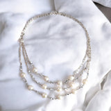多層珍珠水晶鏈項鍊