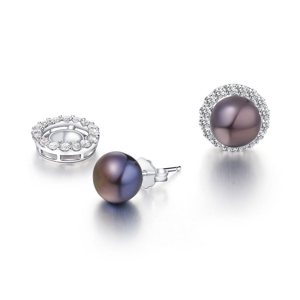 Freshwater Pearl Sterling Silver Earrings Freshwater Pearl Sterling Silver Earrings - Luna Piena 悅緣珍珠專門店