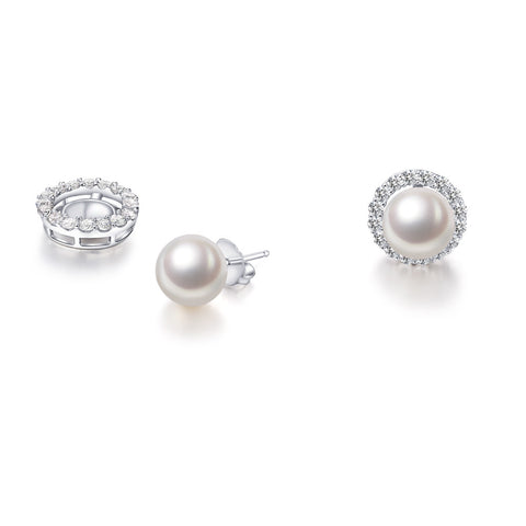 Freshwater Pearl Sterling Silver Earrings