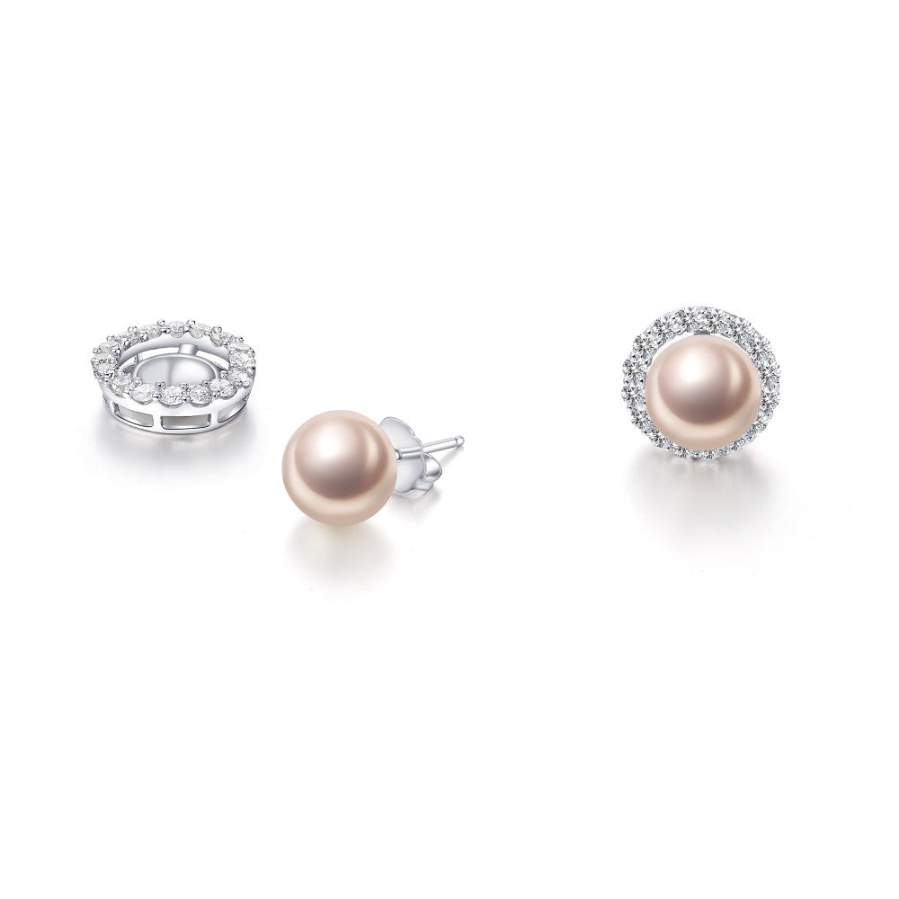 Freshwater Pearl Sterling Silver Earrings Freshwater Pearl Sterling Silver Earrings - Luna Piena 悅緣珍珠專門店