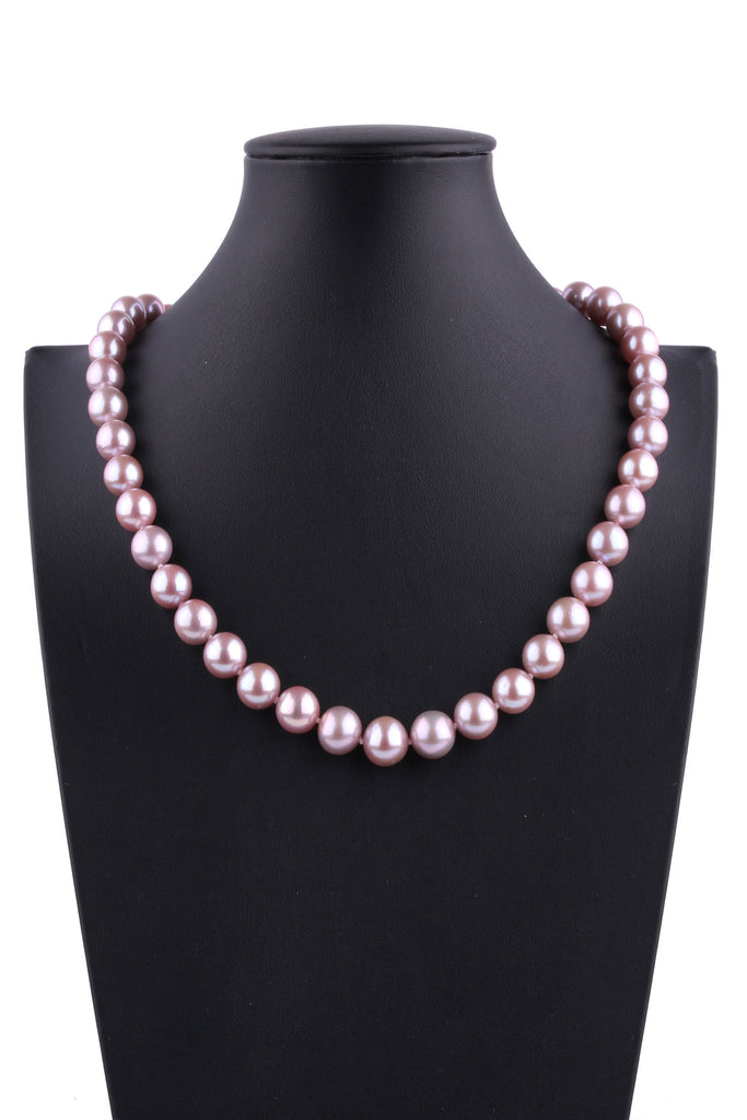 10-11mm Round Shape Pink Color Freshwater Pearl Necklace - Luna Piena 悅緣珍珠專門店