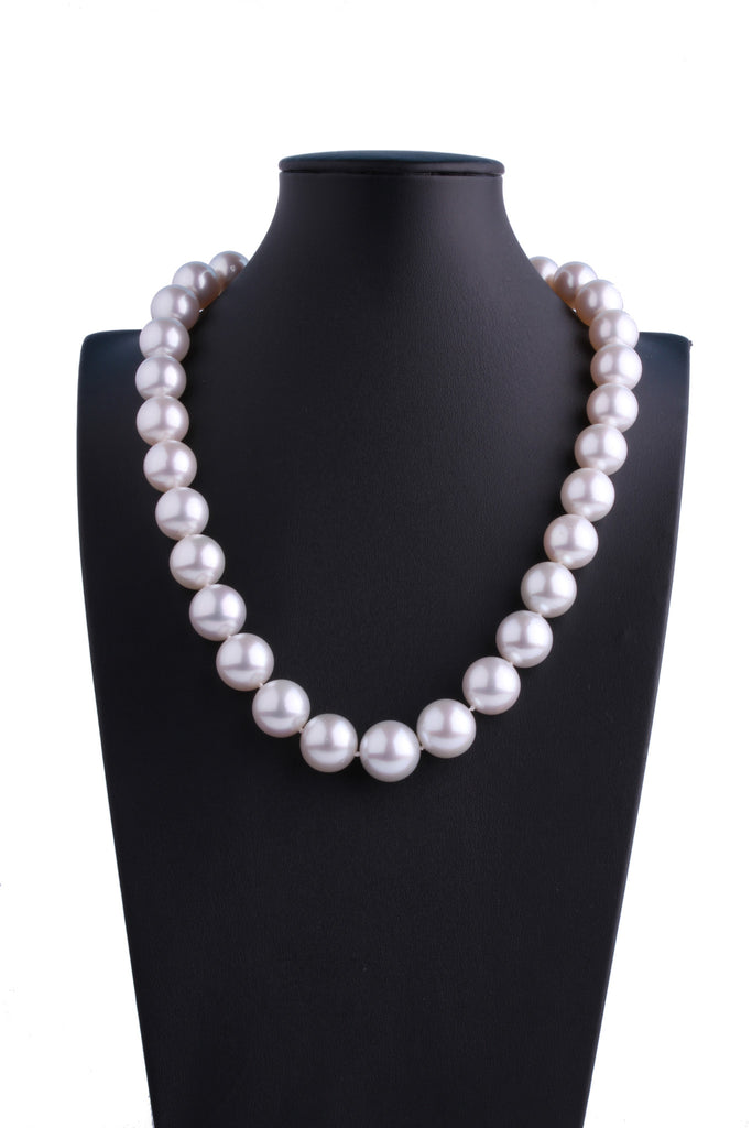 13.1-15.4mm White South Sea Pearl Necklace - Luna Piena 悅緣珍珠專門店