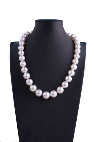 12.1-15.1mm White South Sea Pearl Necklace