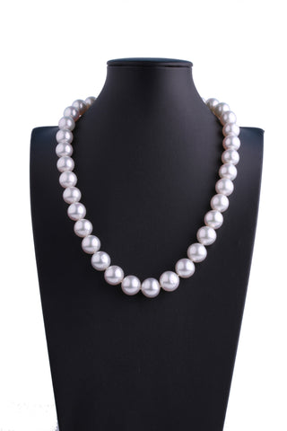 13.1-15.4mm White South Sea Pearl Necklace