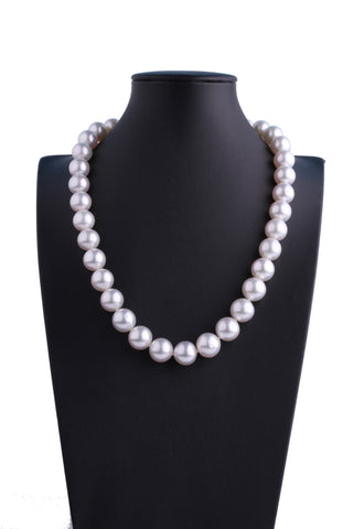 10.7-14.1mm White South Sea Pearl Necklace