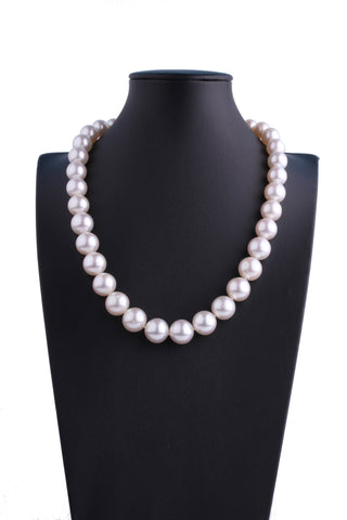 13.1-15.4mm White South Sea Pearl Necklace