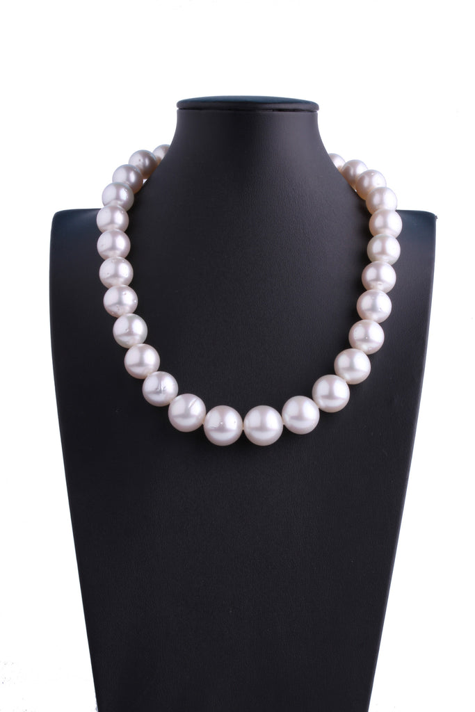 13.0-16.3mm White South Sea Pearl Necklace - Luna Piena 悅緣珍珠專門店