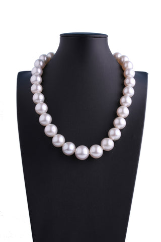 12.9-17.9mm White South Sea Pearl Necklace