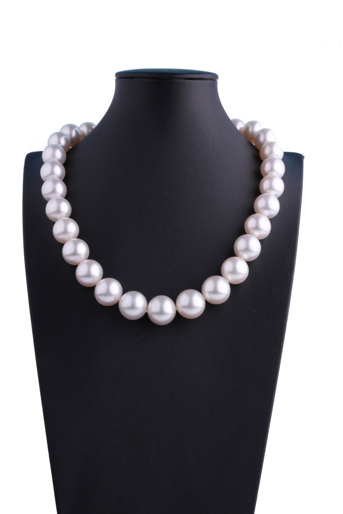 13.3-16.6mm White South Sea Pearl Necklace - Luna Piena 悅緣珍珠專門店