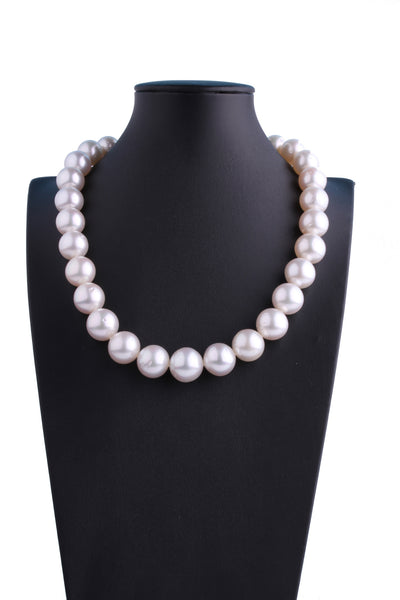 13.1-16.7mm White South Sea Pearl Necklace - Luna Piena 悅緣珍珠專門店