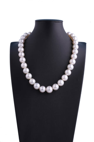 11.1-15.0mm White South Sea Pearl Necklace