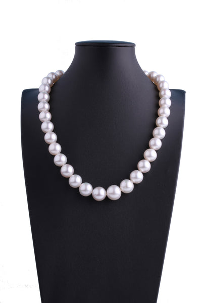 11.0-14.3mm White South Sea Pearl Necklace - Luna Piena 悅緣珍珠專門店