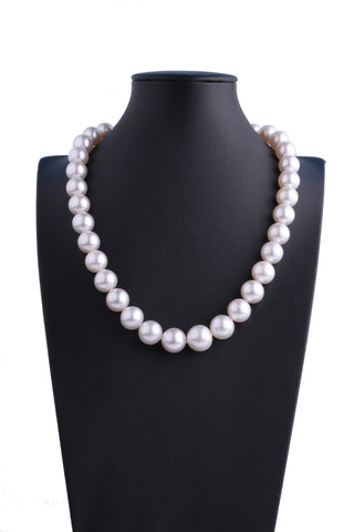 11.0-14.3mm White South Sea Pearl Necklace