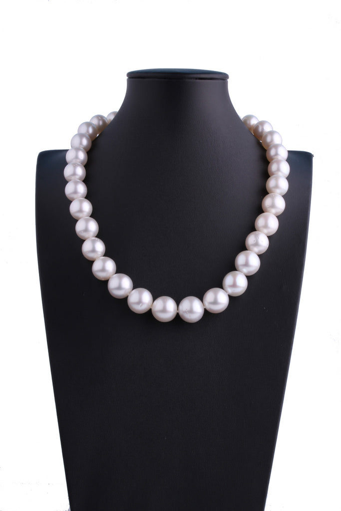 12.0-15.0mm White South Sea Pearl Necklace - Luna Piena 悅緣珍珠專門店