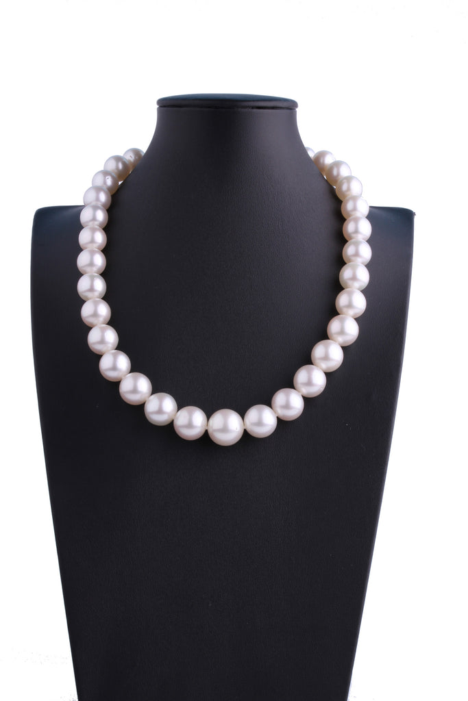11.1-15.0mm White South Sea Pearl Necklace - Luna Piena 悅緣珍珠專門店