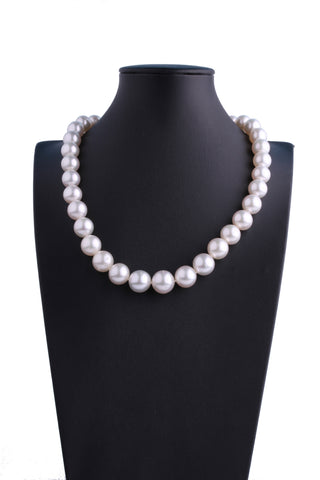 10.3-13.4mm White South Sea Pearl Necklace