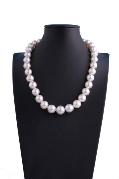 11.2-14.6mm White South Sea Pearl Necklace - Luna Piena 悅緣珍珠專門店