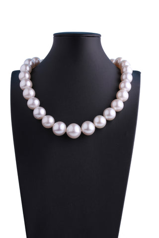 14.1-18.4mm White South Sea Pearl Necklace