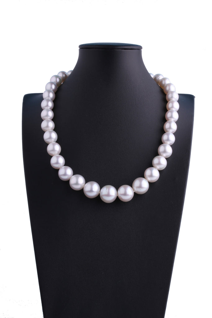 11.0-16.2mm White South Sea Pearl Necklace - Luna Piena 悅緣珍珠專門店