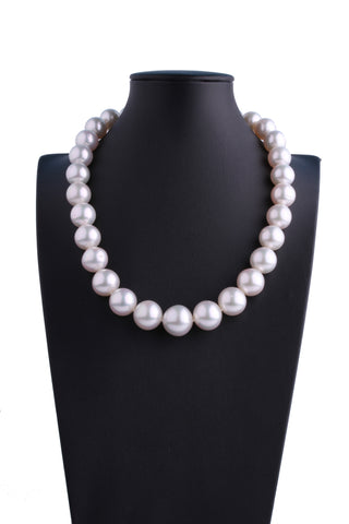 13.0-17.2mm White South Sea Pearl Necklace