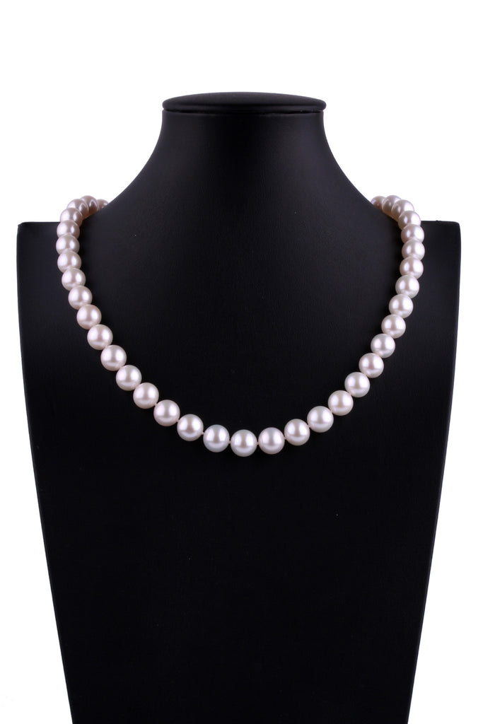8.5 -9mm Round Shape White Color Freshwater Pearl Necklace - Luna Piena 悅緣珍珠專門店
