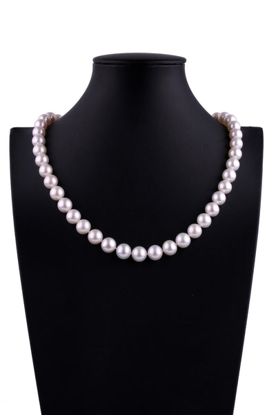 8.5 -9mm Round Shape White Color Freshwater Pearl Necklace - Luna Piena 悅緣珍珠專門店