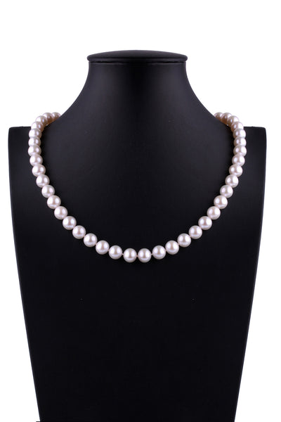 8-8.5mm Round Shape White Color Freshwater Pearl Necklace - Luna Piena 悅緣珍珠專門店