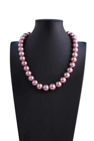 AA+ Grade 11.6-13.8mm Freshwater Edison Pearl Necklace