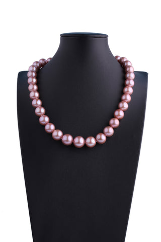 AA+ Grade 12-15mm Freshwater Edison Pearl Necklace