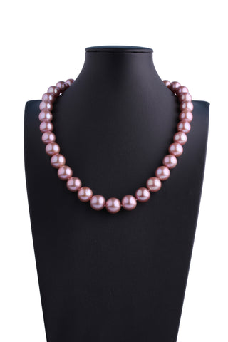 AA+ Grade 11.6-13.1mm Freshwater Edison Pearl Necklace