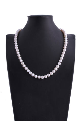 8.5-9.5mmRound Shape White Color Freshwater Pearl Necklace
