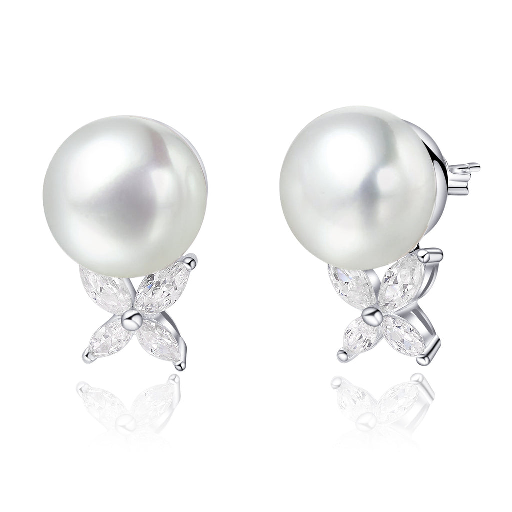 Freshwater Pearl Sterling Silver Earrings - Luna Piena 悅緣珍珠專門店