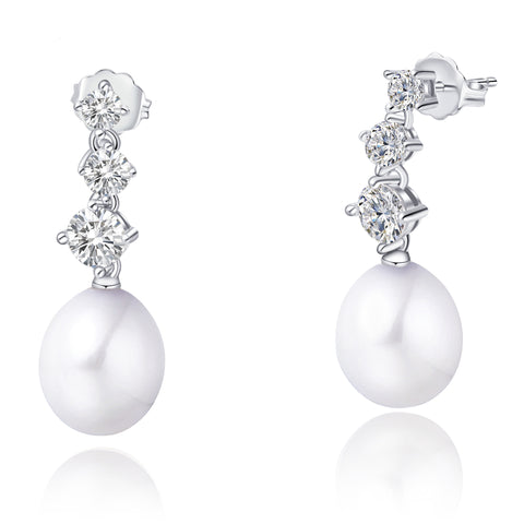 Freshwater Pearl Sterling Silver Earrings