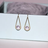 18K Yellow Gold Pearl Earrings