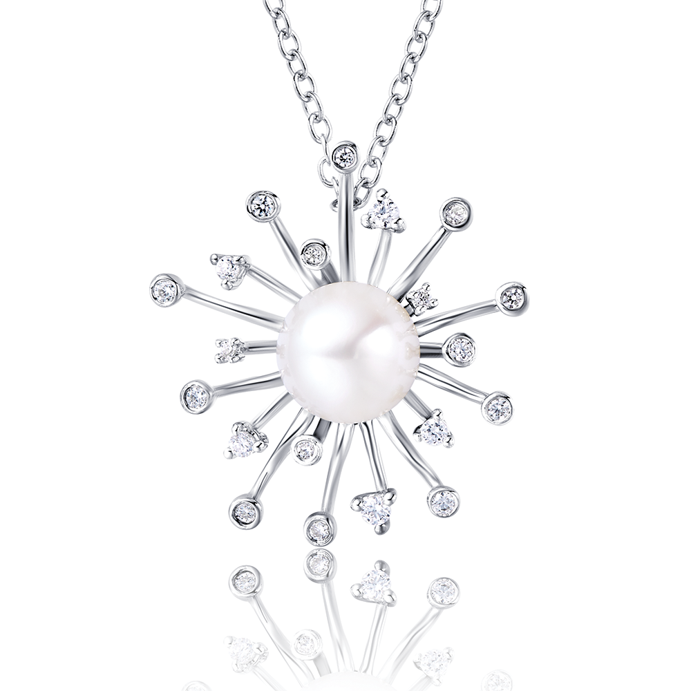 Sterling Silver Freshwater Pearl Pendant - Luna Piena 悅緣珍珠專門店