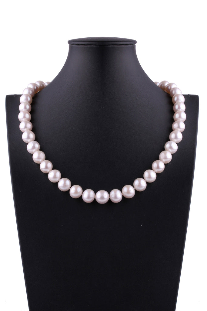 10-10.5mm Round Shape White Color Freshwater Pearl Necklace - Luna Piena 悅緣珍珠專門店