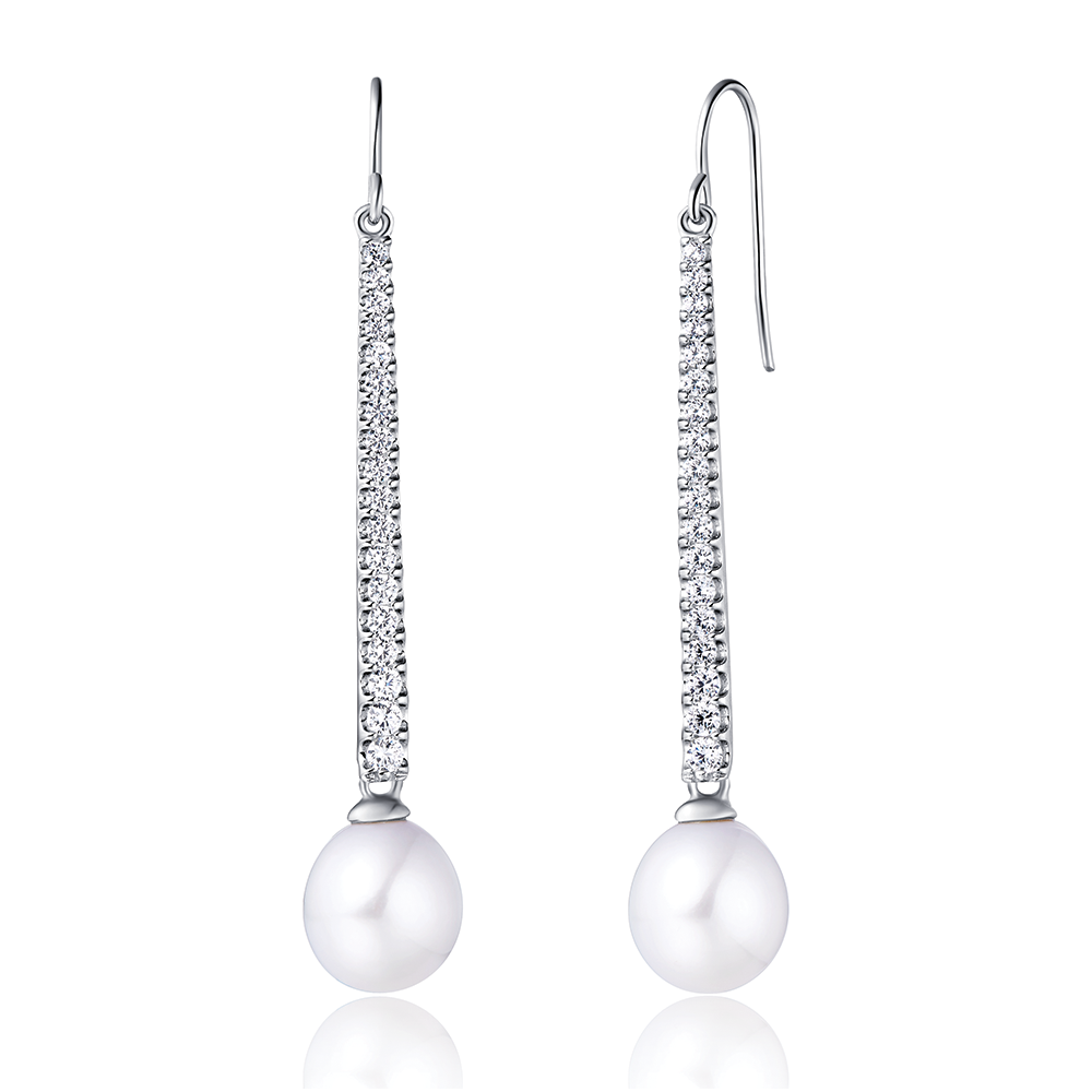 Freshwater Pearl Sterling Silver Earrings - Luna Piena 悅緣珍珠專門店