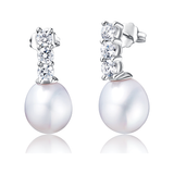 Freshwater Pearl Sterling Silver Earrings - Luna Piena 悅緣珍珠專門店