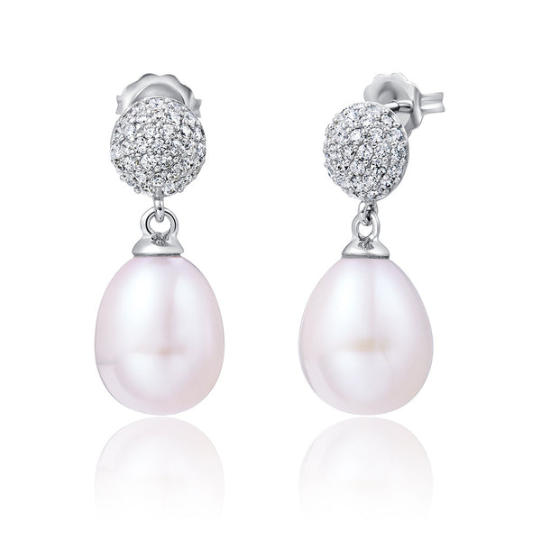 Freshwater Pearl Sterling Silver Earrings - Luna Piena 悅緣珍珠專門店