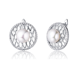 Freshwater Pearl Sterling Silver Earrings - Luna Piena 悅緣珍珠專門店